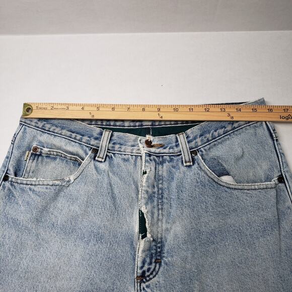 Vintage LL Bean Double L Jeans Mens 31 Blue Denim Natural Fit Flannel Lined - Picture 5 of 16